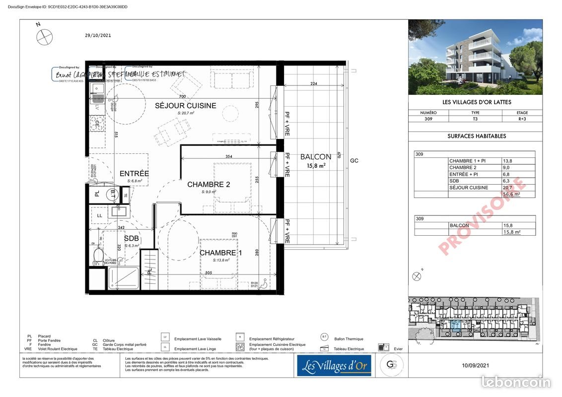 Appartement à louer, 56m², Lattes