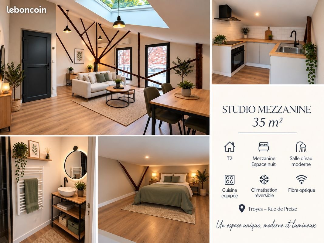 Appartement à louer, 35m², Troyes