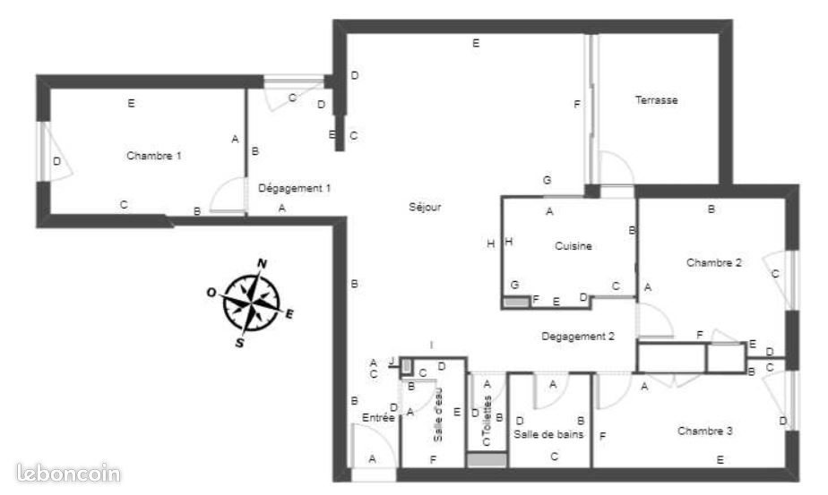 Appartement à louer, 84m², Vannes