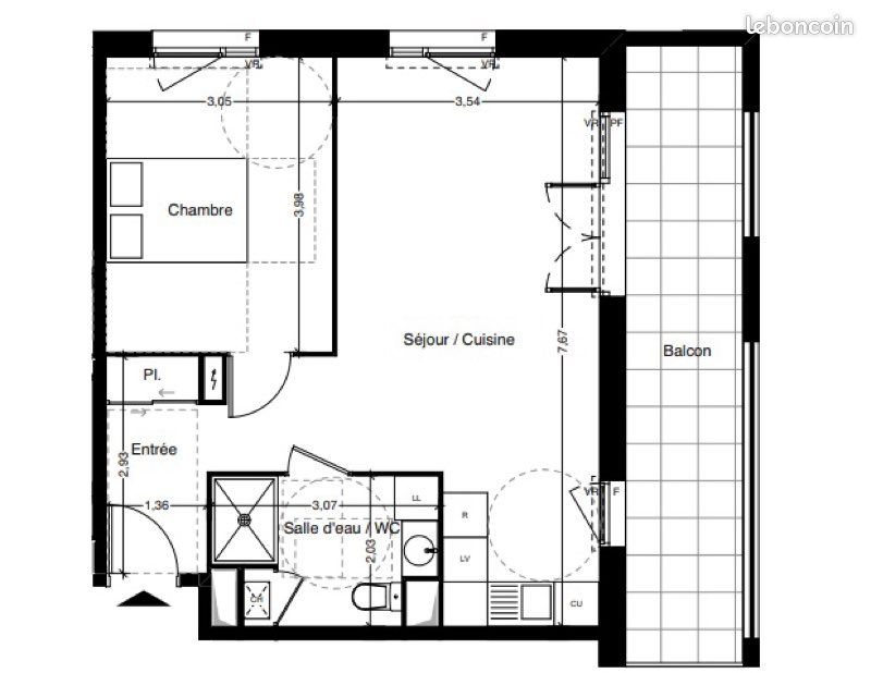 Appartement à louer, 48m², Dax