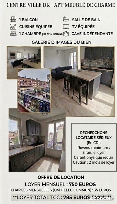 Appartement à louer, 38m², Dunkerque