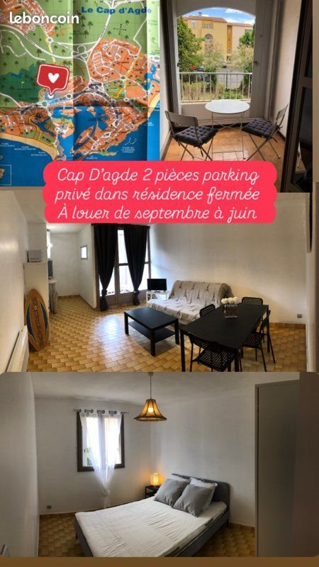 Appartement à louer, 50m², Grau d'Agde