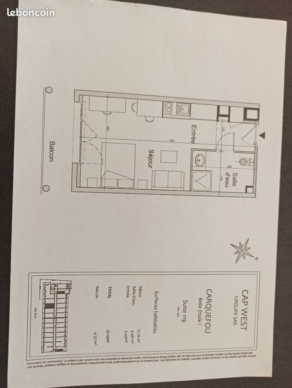 Appartement à vendre, 27m², Carquefou