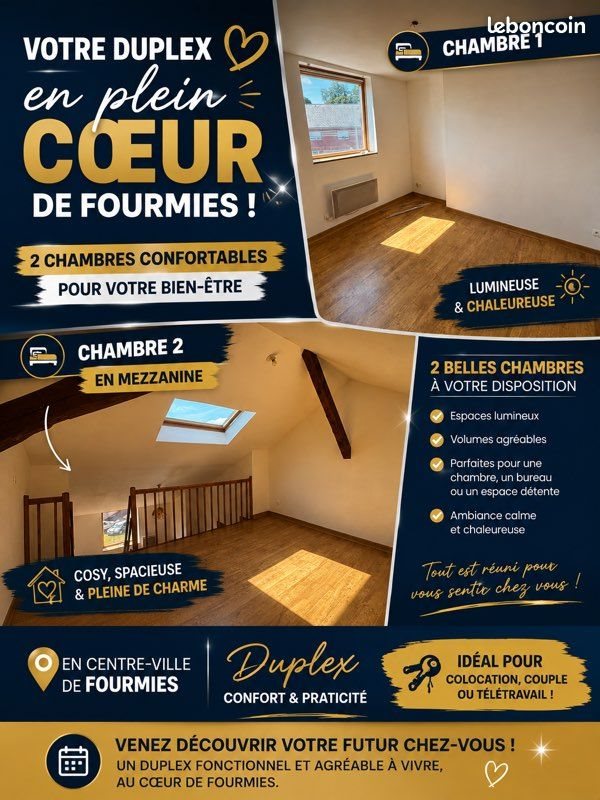 Appartement à louer, 50m², Fourmies