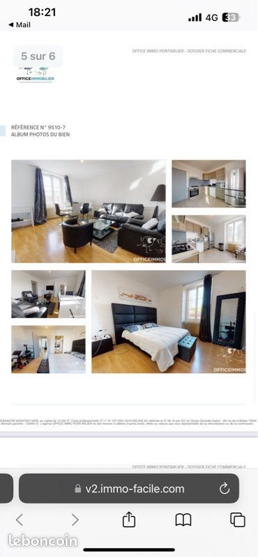 Appartement à vendre, 55m², Pontarlier