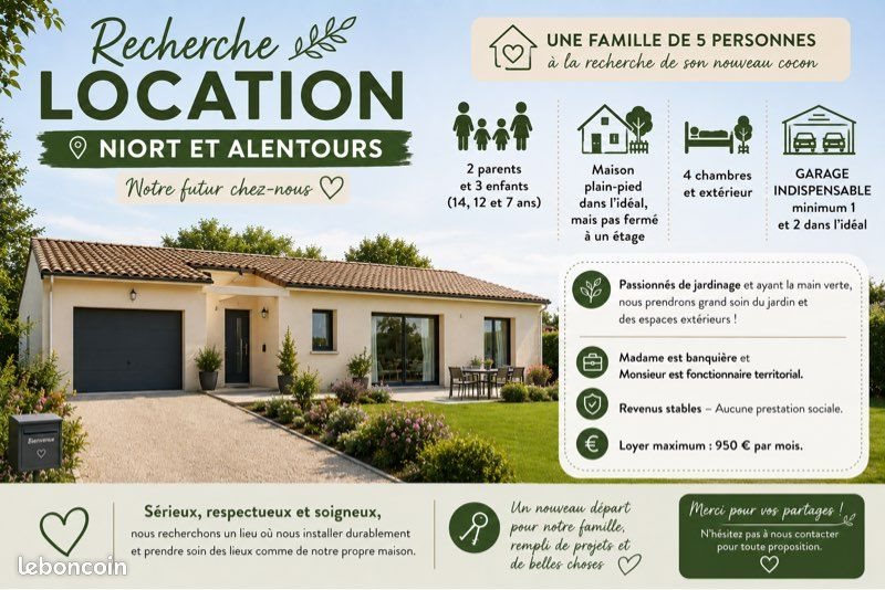 Maison à louer, 130m², Niort