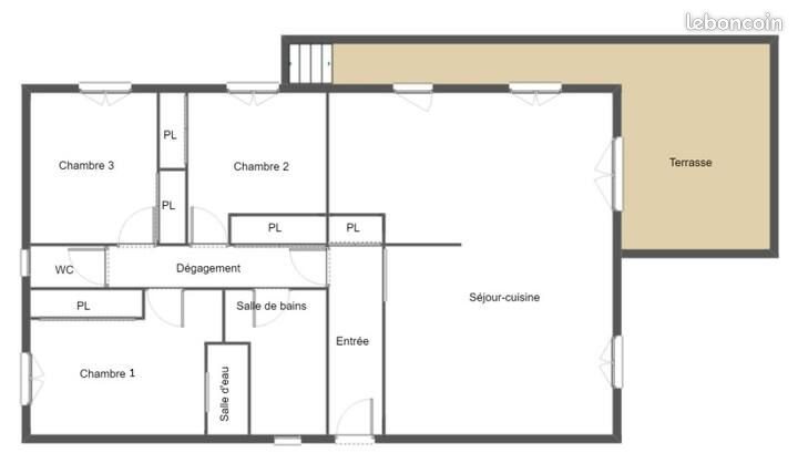 Maison à louer, 95m², Afa