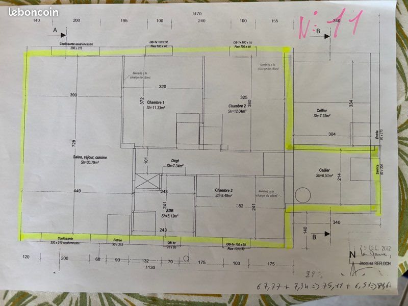 Appartement à louer, 80m², Plouédern