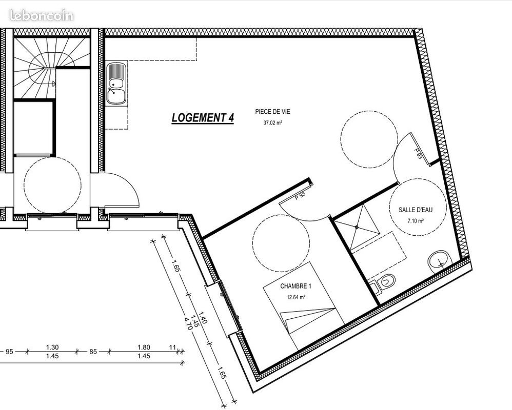 Appartement à louer, 57m², Pontivy