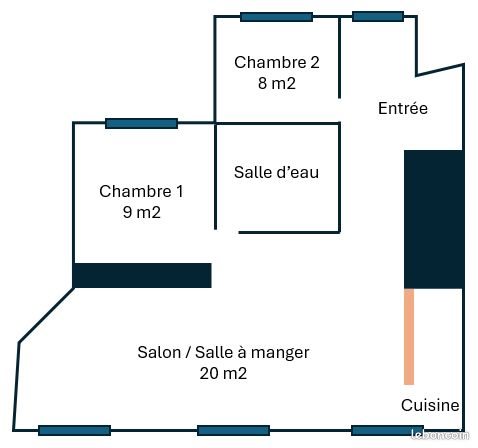 Appartement à louer, 59m², Montdidier