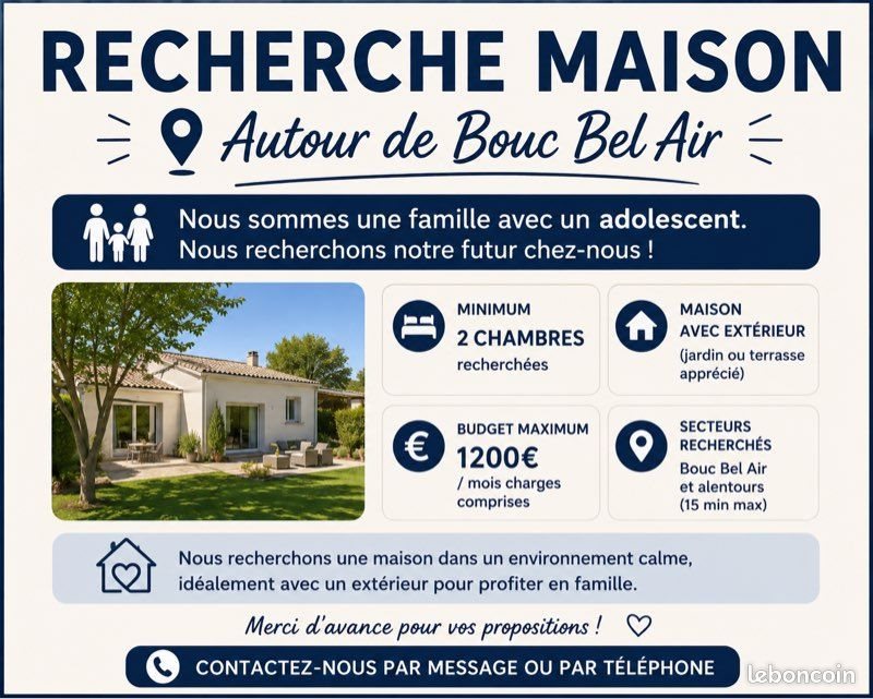 Maison à louer, 70m², Bouc-Bel-Air
