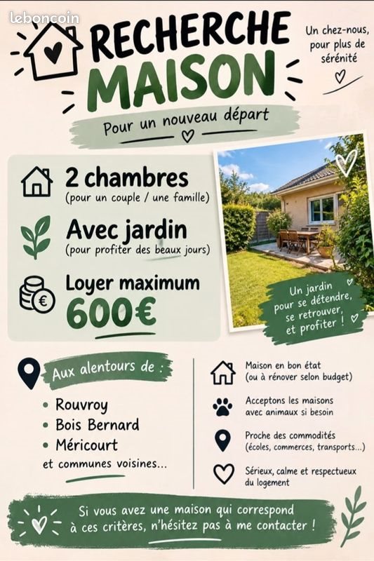 Maison à louer, 80m², Rouvroy