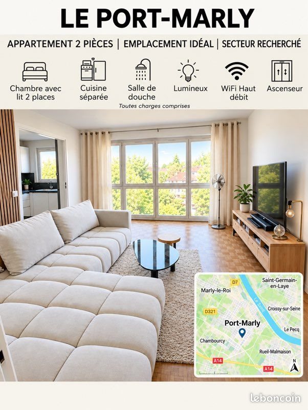 Appartement à louer, 50m², Le Port-Marly