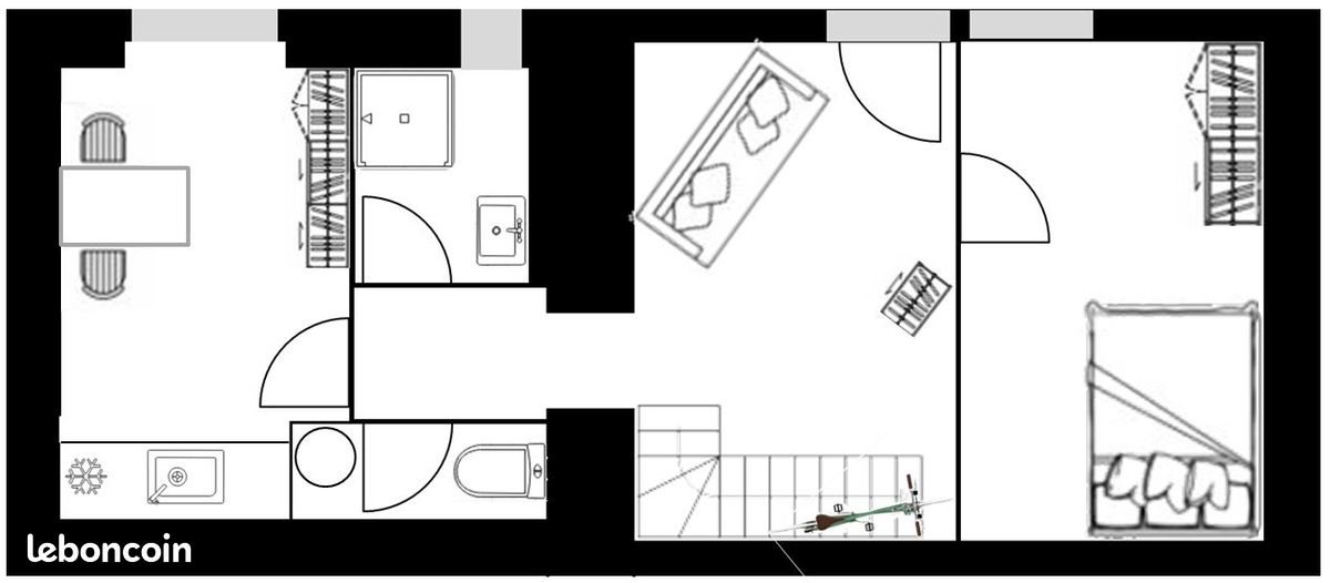 Appartement à louer, 38m², Péchabou
