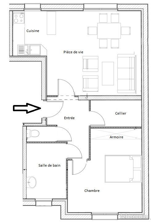 Appartement à louer, 55m², Essey-lès-Nancy