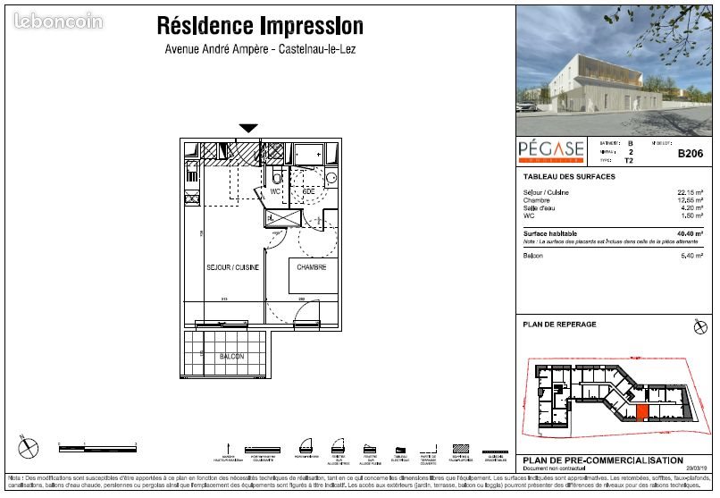 Appartement à louer, 41m², Castelnau-le-Lez