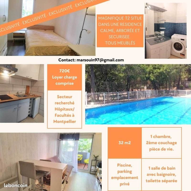Appartement à louer, 32m², Montpellier