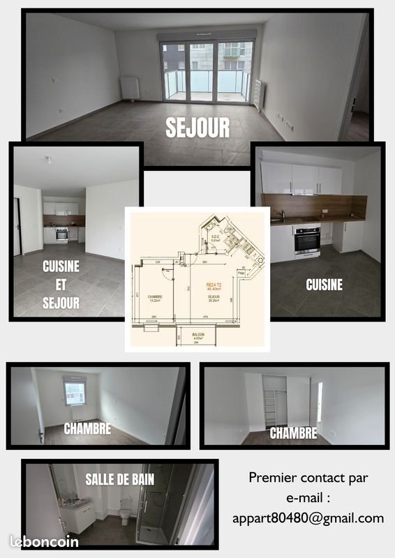 Appartement à louer, 46m², Pont-de-Metz
