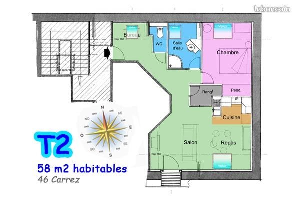 Appartement à louer, 46m², Gannat