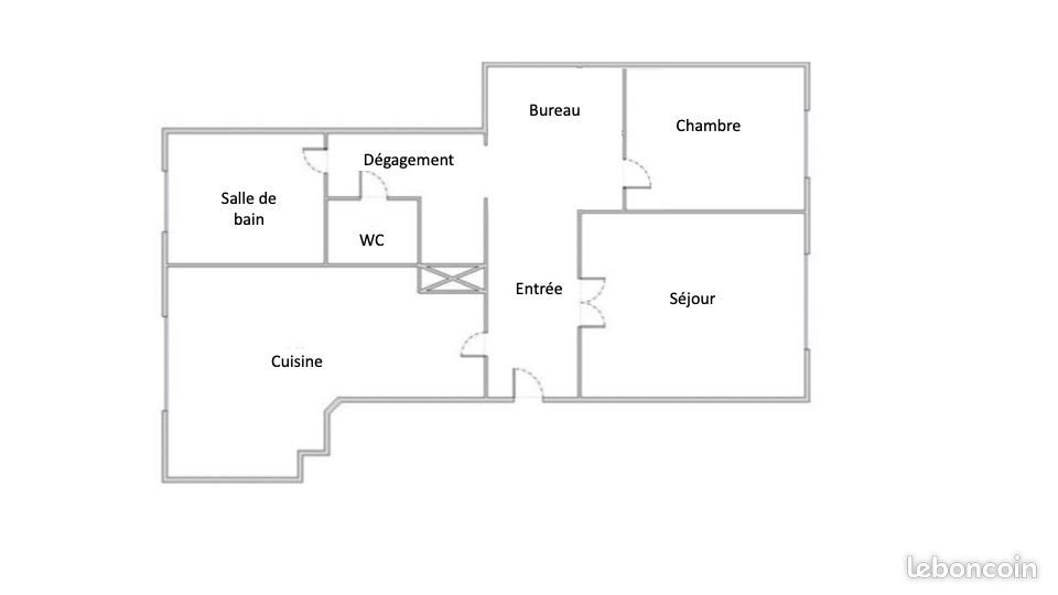 Appartement à louer, 53m², Lyon 3ème