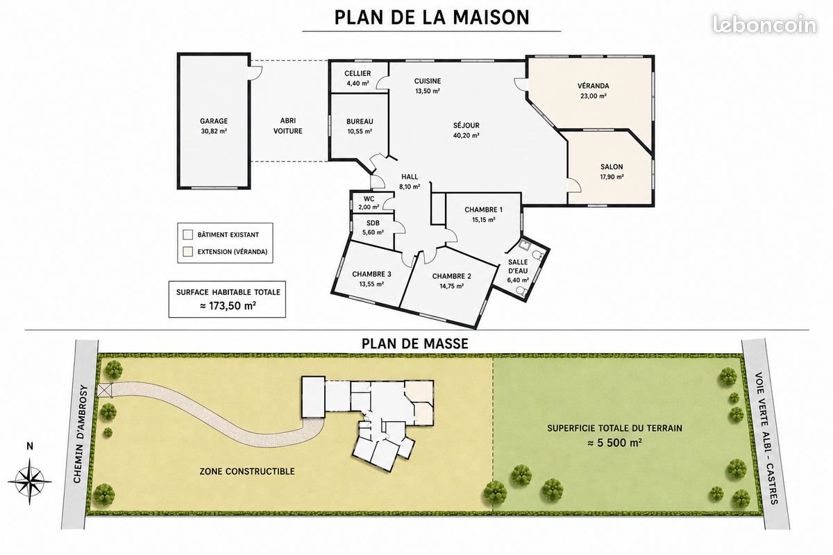 Maison à vendre, 173m², Lombers