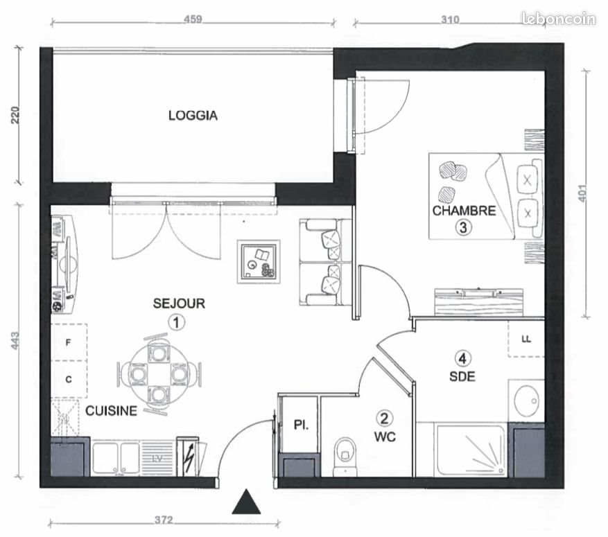 Appartement à louer, 40m², Royan