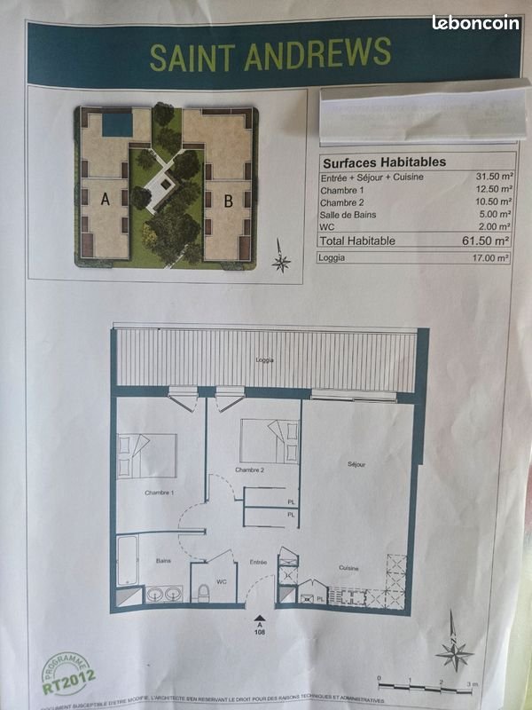 Appartement à vendre, 61m², Villenave-d'Ornon
