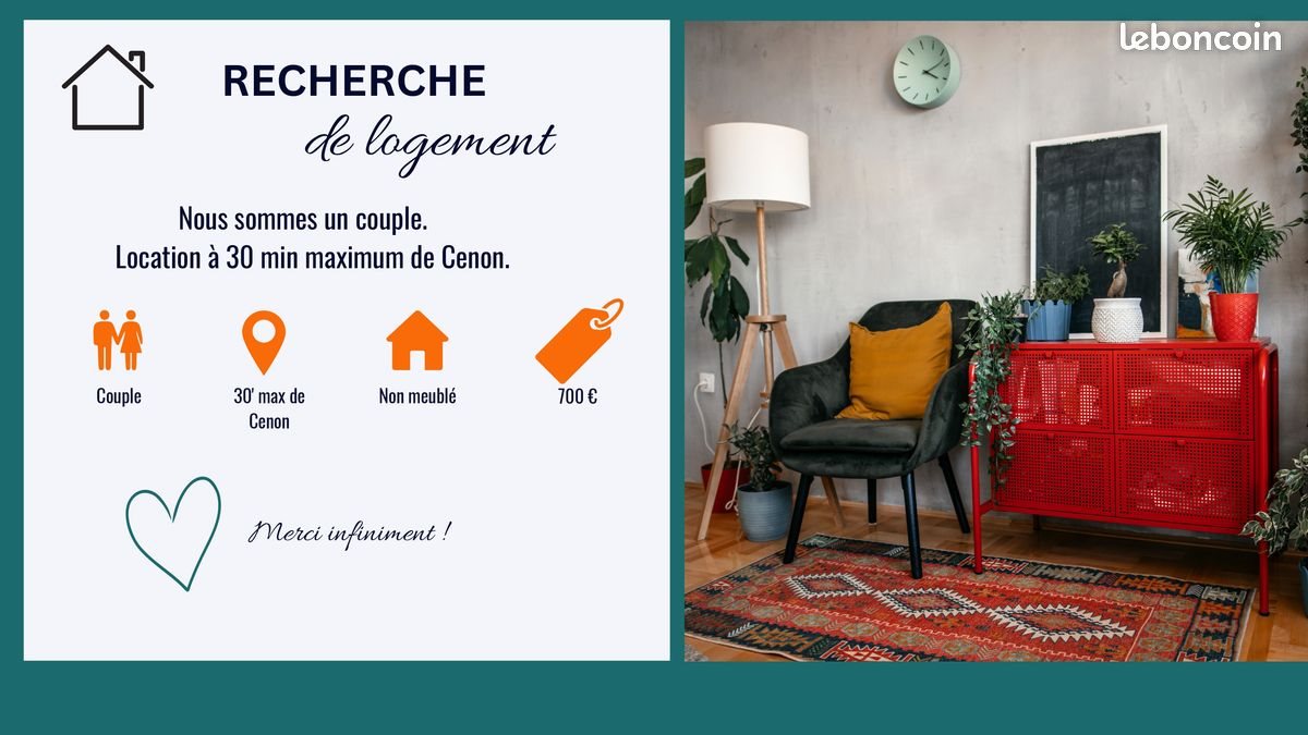 Appartement à louer, 50m², Cenon