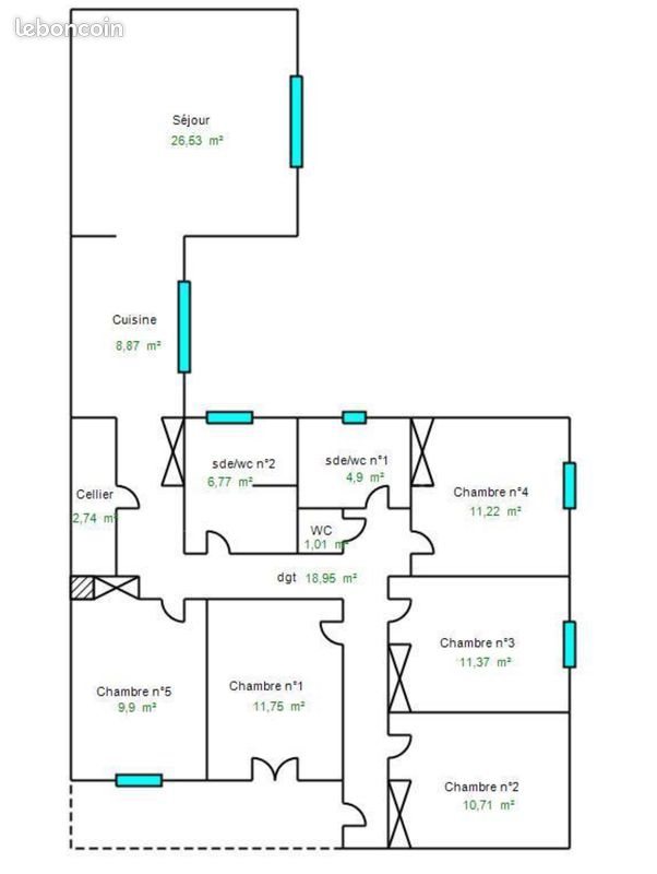 Maison à louer, 125m², Uchizy