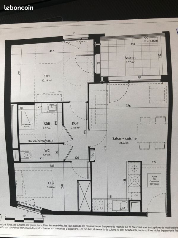 Appartement à louer, 57m², Toulouse