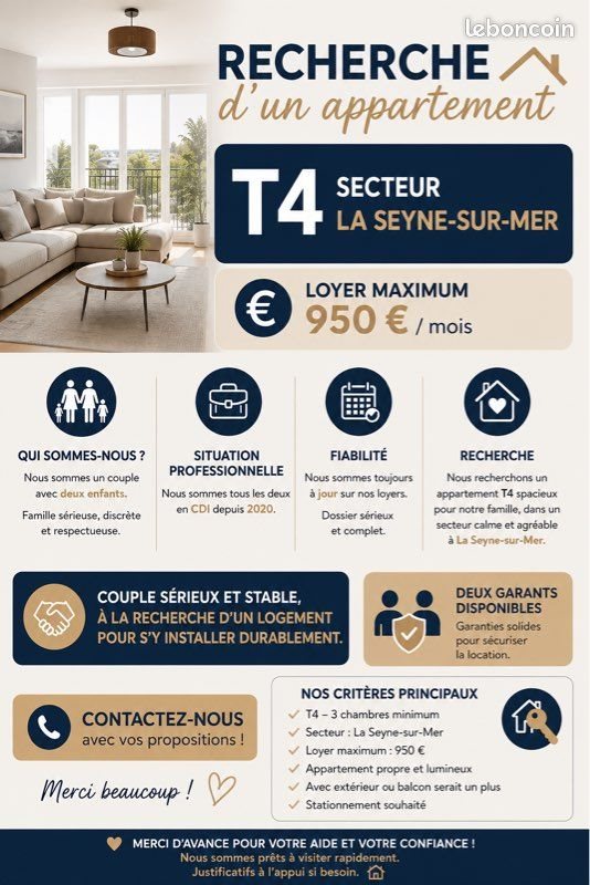 Appartement à louer, 100m², La Seyne-sur-Mer