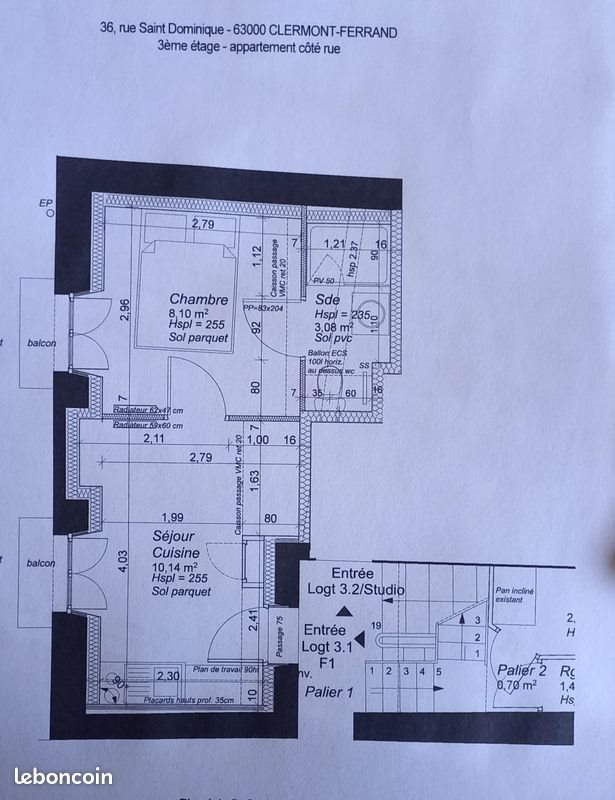 Appartement à louer, 22m², Clermont-Ferrand