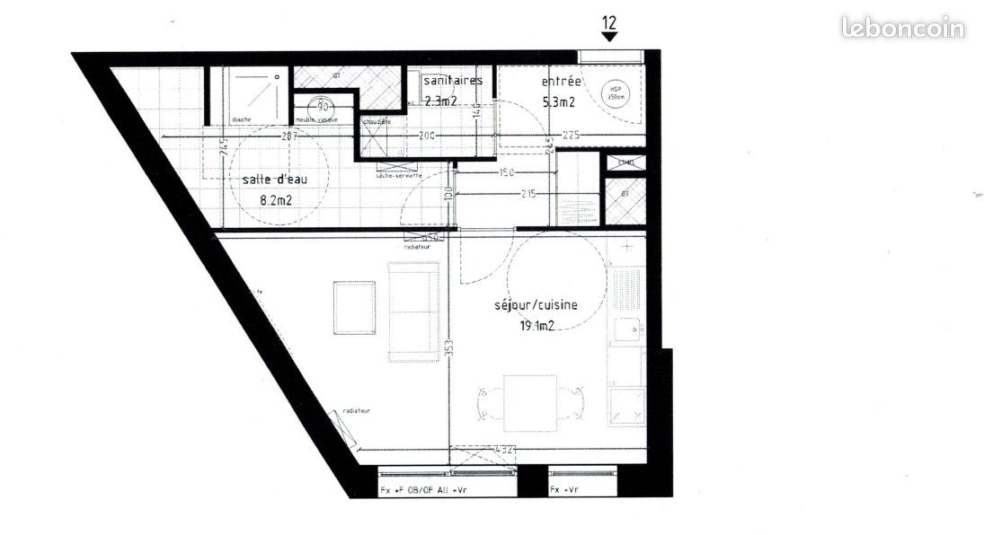 Appartement à louer, 35m², Lille