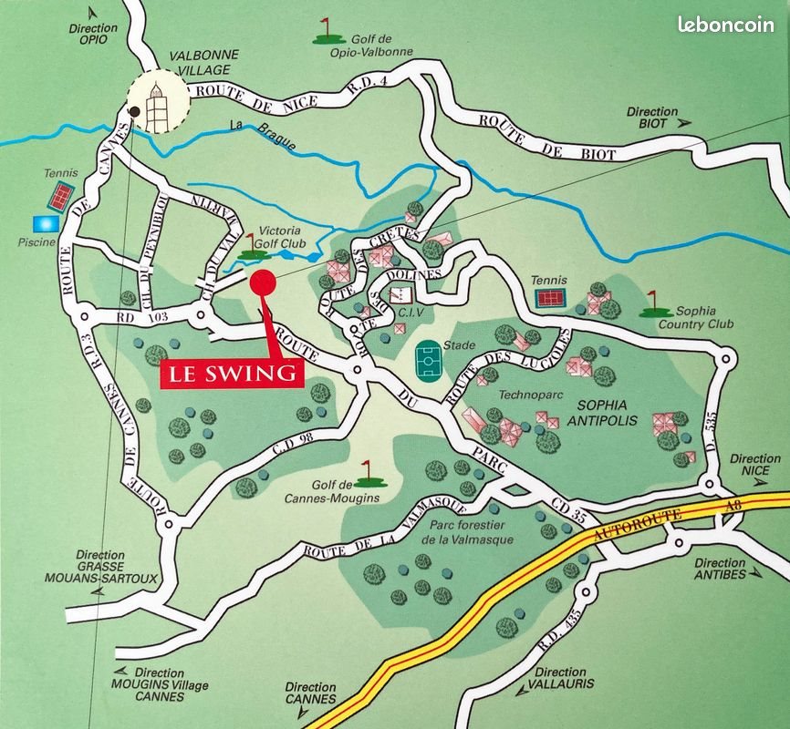 Appartement à louer, 50m², Valbonne