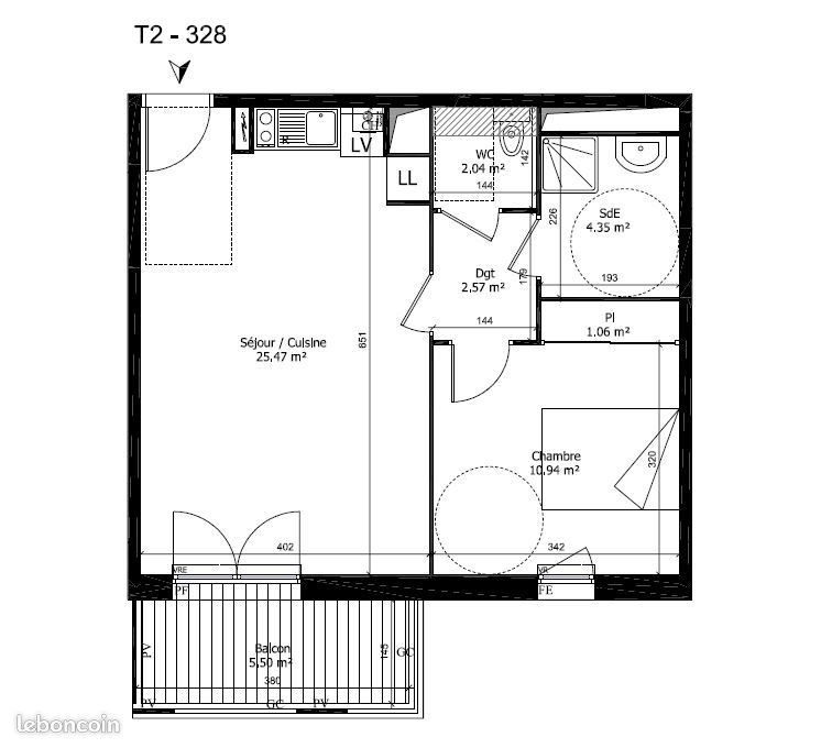 Appartement à vendre, 46m², Saint-Herblain
