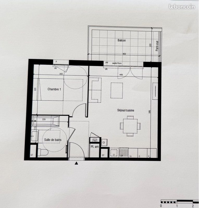 Appartement à louer, 45m², Toussieu