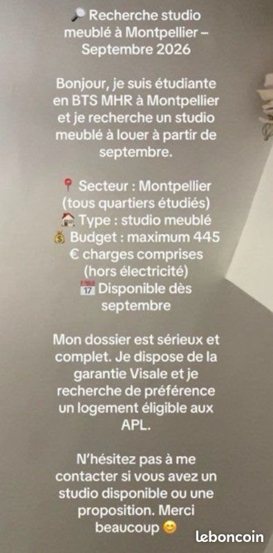 Appartement à louer, 30m², Montpellier