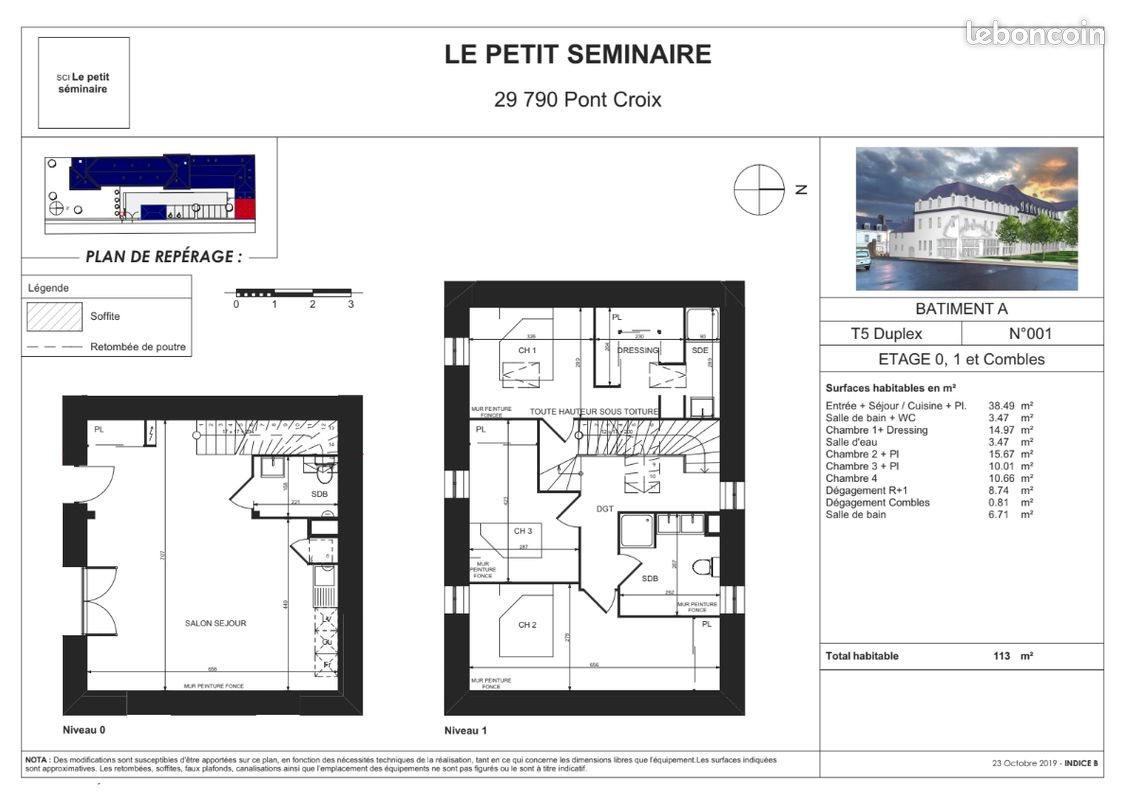 Maison à louer, 113m², Pont-Croix