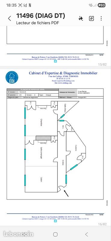 Appartement à louer, 61m², Limoges