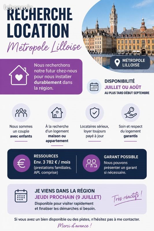 Maison à louer, 90m², Roubaix