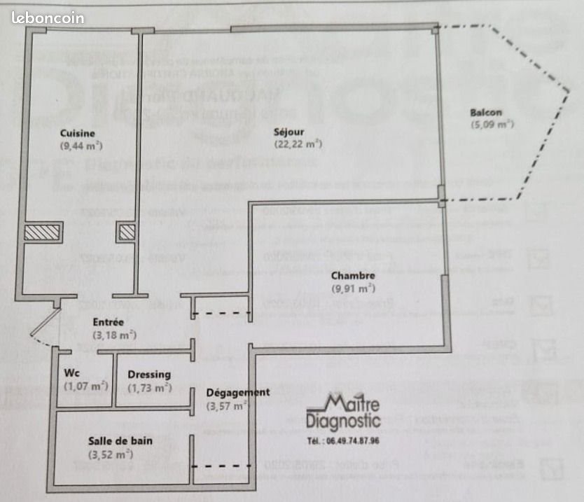 Appartement à vendre, 54m², Le Chesnay