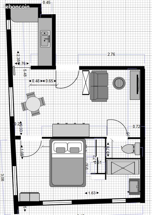 Appartement à vendre, 32m², Tours