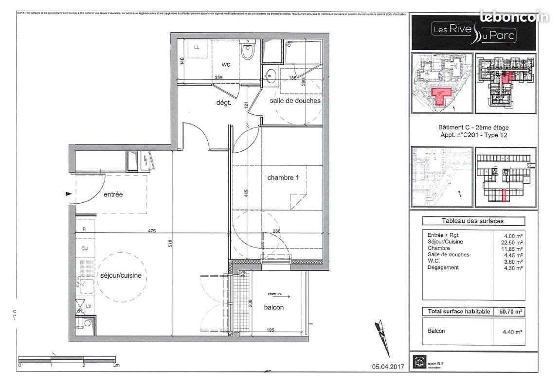 Appartement à vendre, 50m², Saint-Léger-du-Bourg-Denis
