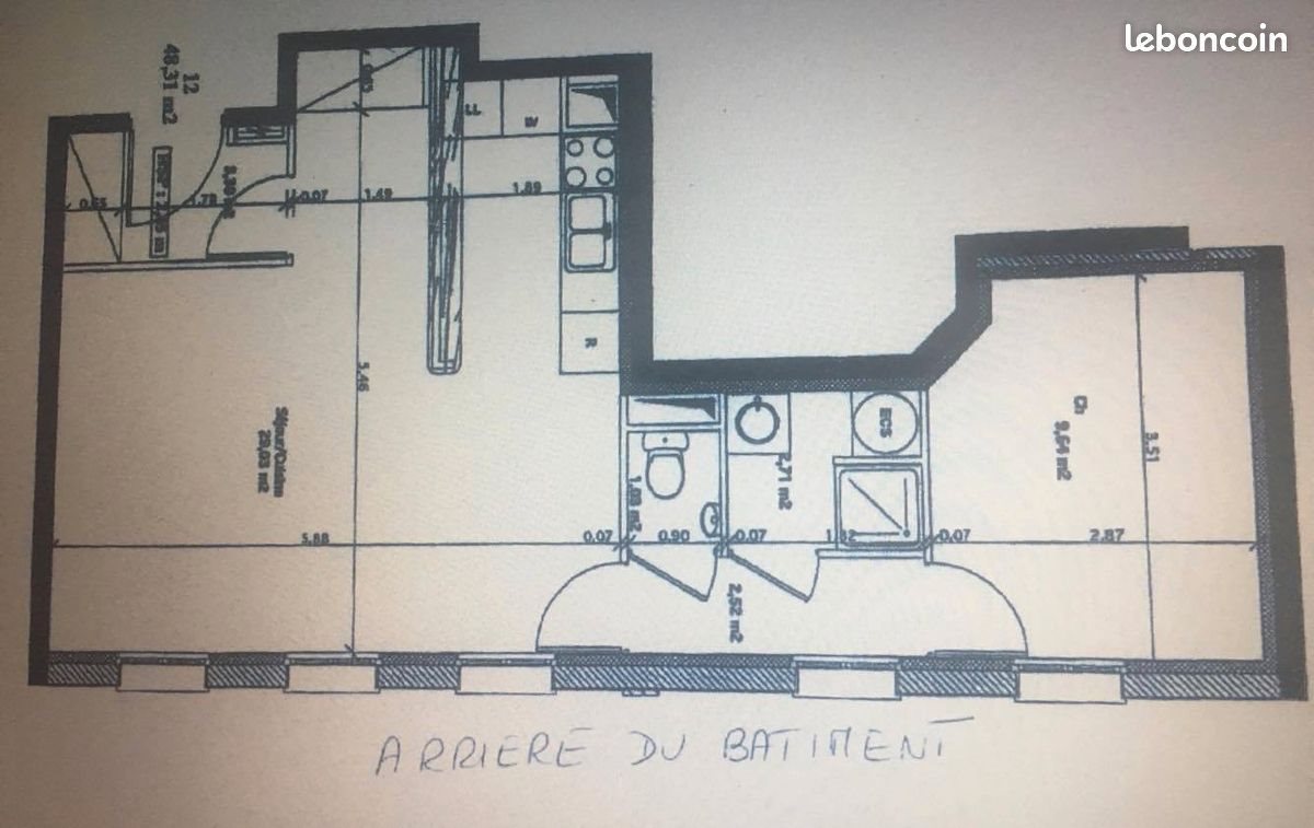 Appartement à louer, 50m², Amiens