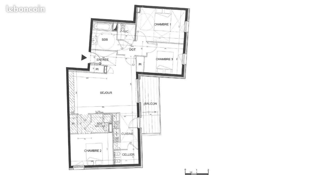 Appartement à vendre, 82m², Angers