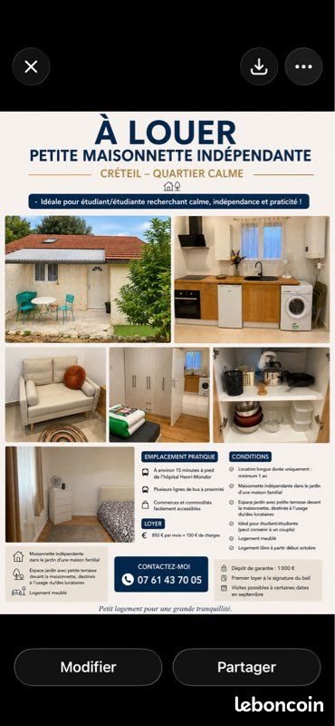 Appartement à louer, 25m², Créteil