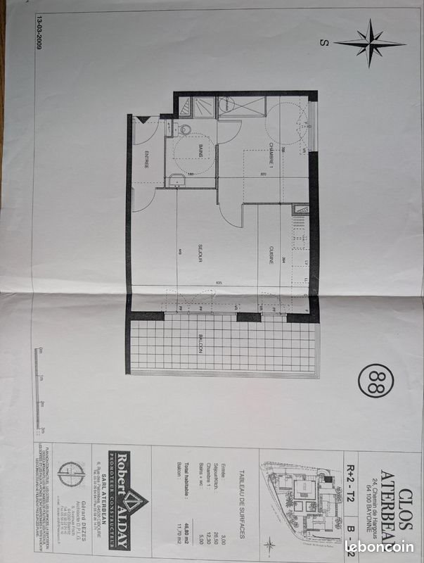 Appartement à vendre, 47m², Bayonne