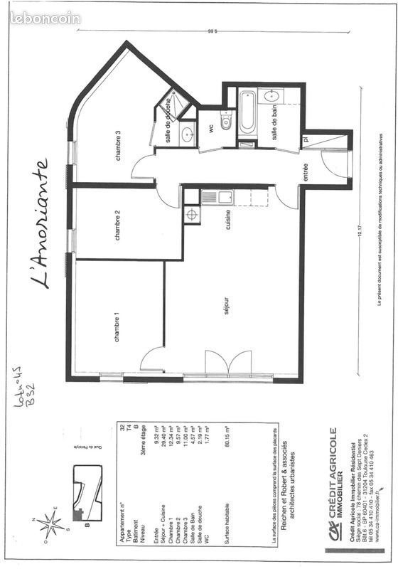 Appartement à vendre, 80m², Lorient
