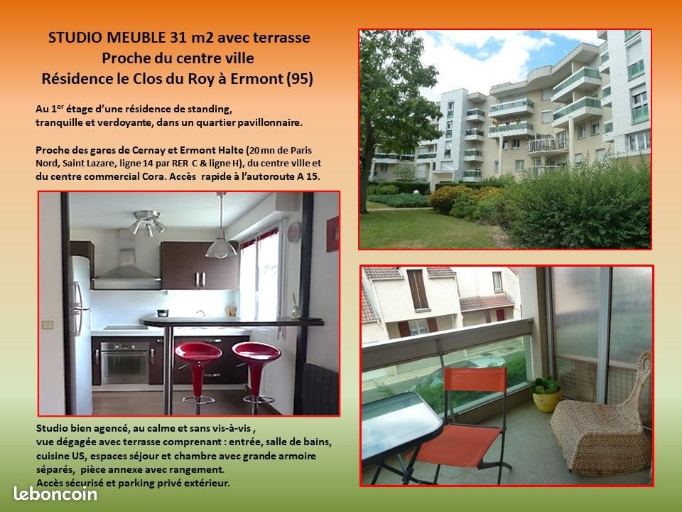Appartement à louer, 31m², Ermont