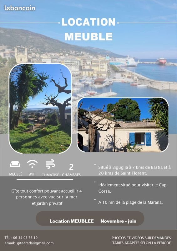 Maison à louer, 55m², Biguglia